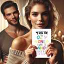 2 x Valentine's Day Gifts for Him, Funny Valentines Day Card for Her, Valentine's Day Card Gifts for Fiancee Boyfriend, Anniversary Cards for Wife Husband, Birthday Cards for Men, Love Card (MM-125)