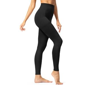 Medical Compression Pantyhose for Women & Men,20-30 mmhg Waist High Compression Stockings,Footless Graduated Support Compression Tights for Varicose Veins, Edema (X-Large, Black)