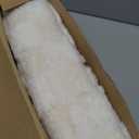 Sosation Christmas Tree Skirt 48 Inches White Checkered Faux Fur Rabbit Tree Skirt Soft Holiday Indoor Outdoor Decor for Merry Christmas Party Decorations