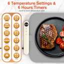 Food Warming Mat, Electric Buffet Warmer with 6 Temp & 6H Timer, Rapid Even Heating for Plates & Entrees, Roll-Up Heat Insulating Pad Protects Countertops, for Parties, Holiday Gatherings