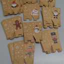 Weekgrat 90 Pcs 9 Styles Christmas Santa Claus Popcorn Boxes Cardboard Popcorn Bags Snack Boxes Spooky Treat Bags for Candy Biscuits Party Favors