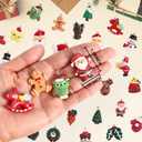 30 pcs Christamas Tree Decorations Clearance,Mini Resin Ornaments for Christmas Trees,Small Santa Clause Charms Xmas Decorations Sets for Girls Women