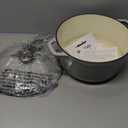 Mueller 6 Quart Enameled Cast Iron Dutch Oven, Heavy-Duty Casserole and Braiser Pan with Lid and Knob, Safe for All Cooktops (Gray)