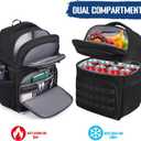 MOZETO Lunch Backpack for Men, Tactical Inspired Double Deck Cooler Backpack Insulated Leakproof RFID Lunchbox for Work
