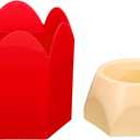 PATIKIL Pencil Holder, 2 Pack Pen Holder for Desk Cute Plastic Pencil Holder for Desk Pencil Holders Cup Organizer Pencil Shape, Blue Red