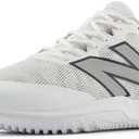 New Balance Unisex-Adult FuelCell 4040 V7 Turf Trainer Baseball Shoe (6.5 Wide Women/5 Men, Optic White/Rain Cloud)
