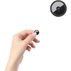 1pcs Only 0.9 inch Hidden Camera with Audio/Video Mini Small Spy Home Indoor Night Vision Motion Detection Baby Monitor Wireless Outdoor Nanny WiFi espias Security Secret (1, Black, mini)