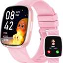 Smart Watch for Kids-Watches for Girl boy Teens IP68 1.75" Fitness Tracker with Heart Rate Sleep Monitor Pedometer Alarm Clock Games-Kid Sport Watch for 4-14 Ages Girls boy Gift Pink