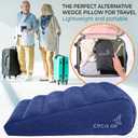 Circa Air Inflatable Wedge Pillow for Traveling Travel Wedge Pillow for Sleeping. Extra Wide 27" Portable Bed Wedge Pillows for Sleep Apnea, Acid Reflux, Leg, Back and Knee Support, Blow up Wedge