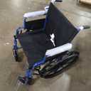 Drive Medical Blue Streak Lightweight Foldable Wheelchair - Enhanced Mobility Support - Durable Construction - Padded Comfort - Swing-Away Leg Rests - Desk Arms - Blue/Black - 20 Inch Seat