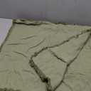 MIULEE Decorative Throw Pillow Covers Neutral Linen Fringe Throw Pillows Euro Shams Set of 2 Sage Green Boho Farmhouse Cushion Covers for Couch Sofa Bed Living Room Spring Home Decor 22x22 Inch