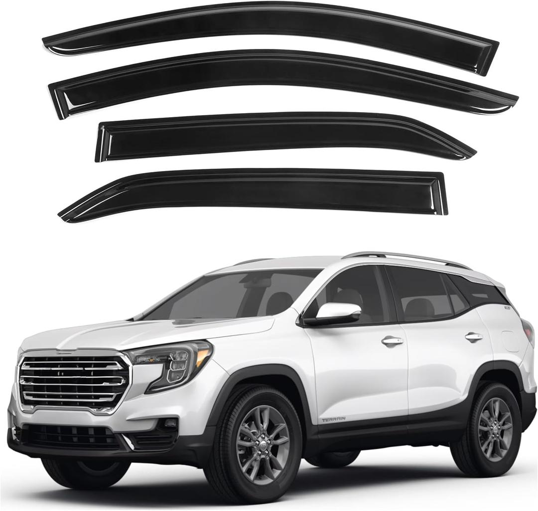 IG Window Visors Fit for 2018-2023 GMC Terrain, Out-Channel Rain Guards Vent Wind Deflectors 4PC, Car Accessories for 18-23 Terrain