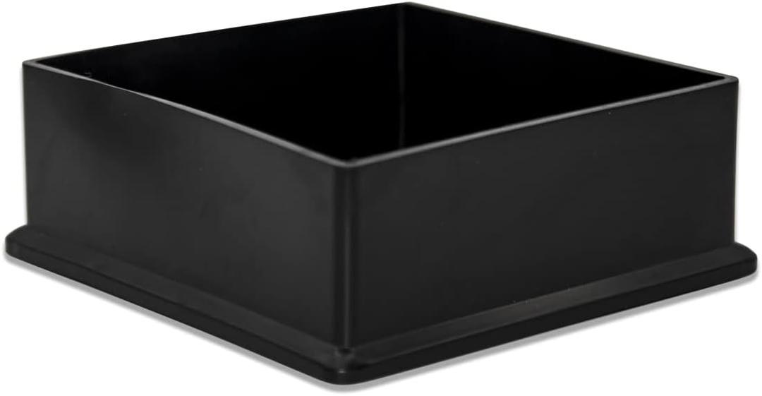 Flyshop Square 4PCS Non-Scratch Furniture Caps Non-Marking PVC Chair Leg Floor Protectors Fit for 4" x 4", 100 x 100 mm (Square: 4"x4"(100*100mm))