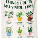 Plant Lover Gifts for Women Men, Gardening Gifts for Women Men, Flannel Soft Blanket Decor, Plant Lady Mom Gift Ideas, Gardener Gift for Birthday Mothers Day Christmas - 50x60 inches