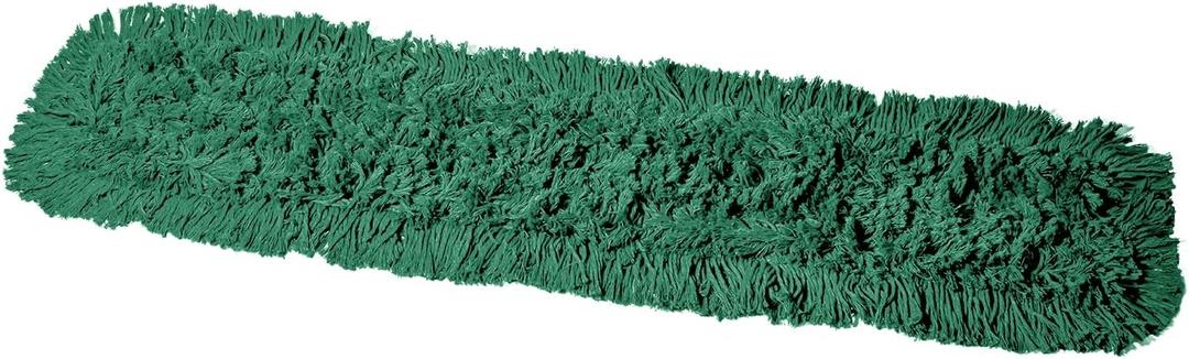 Commercial Dust Mop Replacement Head  36 x 5 in. Cotton Nylon Reusable Mop Head  Industrial Dust Mop Refill for Floor Cleaning & Janitorial Supplies, Green