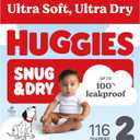 Huggies Snug & Dry Diapers Size 2, 116 Count