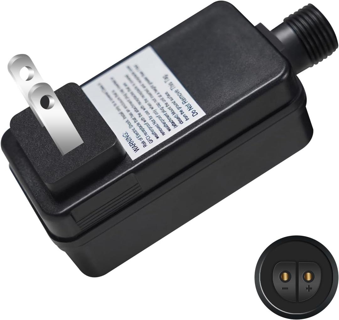 24V 0.5A 12W Class 2 Power Supply(2 Pin), LED Transformer Replacement, Outdoor Low Voltage Power Adapter, Yard Inflatable Adapter, Plug for String Lights, Rope Lights (One Pack)