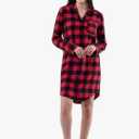 Flannel Sleep Shirt Woman, Size S