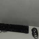 Guiheng Wired Crack Rainbow Gaming Keyboard and Mouse Combo, 104 Keys Light Up Mechanical Feeling Computer Keyboard, Wired Gaming Keyboard and Mouse for PC MAC Xbox Gamer(Black)