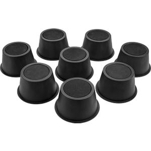 BTSD-home Round Bed Risers 3 inch Heavy Duty Furniture Risers Table Chair Risers Lift 10000 Pounds Rise up 2.5 inch Set of 8 Pieces (Black) (8 Pack)