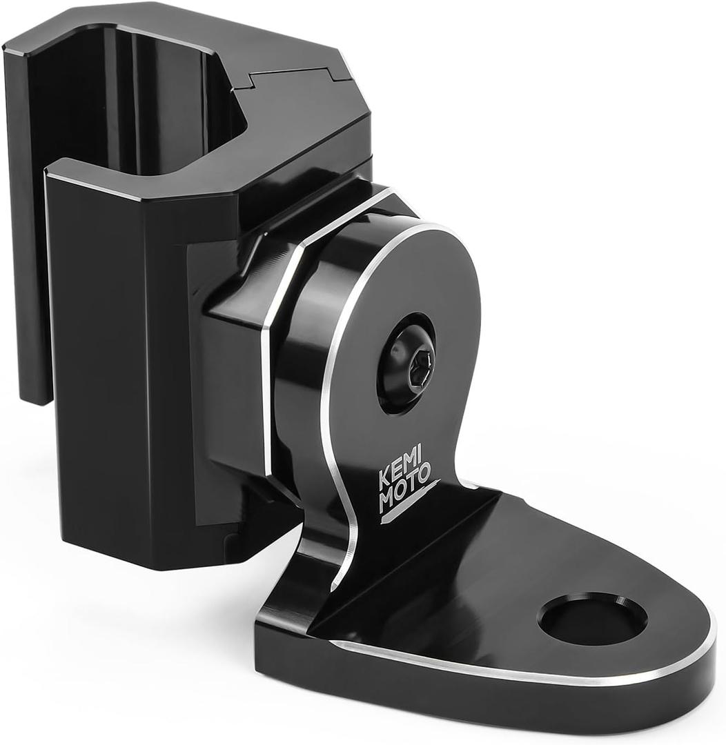 KEMIMOTO UTV Flag Whip Light Mount Adjustable Whip Mounting Bracket Compatible with Polaris Ranger General Can am Defender Commander 2021+ Maverick Trail Sport, Work for Pro fit Cage Only, Black