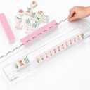 20″ Clear Acrylic Mahjong Racks with Magnetic Pushers, Set of 4, Standard 20-Inch
