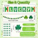 St. Patricks Day 20ct Party Decorations Supplies Kits, Green Shamrock Garland Banner with Hanging Swirls Paper Fans Lantern