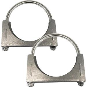 Universal Heavy Duty 4 Inch 102mm Exhaust U Bolt Clamp Stainless Steel Saddle Design with Reinforced Ribs