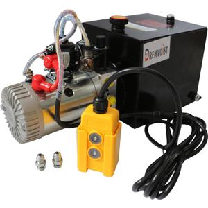 6 Quart Electric Hydraulic Pump, Double Acting Hydraulic Pump