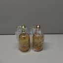 16 OZ Amber Glass Soap Dispenser, Amber Stripe Bathroom Hand Soap Dispensers with Stainless Steel Brushed Gold Pump,Brown Glass Kitchen Hand Soap Dispenser with Brushed Gold Pump,2 Packs