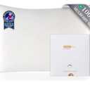 ZIMASILK 100% Pure Mulberry Silk Pillowcase for Hair and Skin Health,Soft and Smooth,Both Sides Premium Grade 6A Silk,600 Thread Count,with Hidden Zipper,1pc (Queen 20''x30'',White)