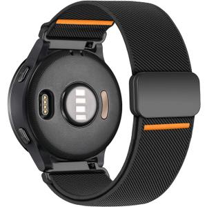 22mm Elastic Nylon Band for Garmin Venu 3 2/Vivoactive 4/Forerunner 970/965/955/265 46mm/255 46mm,Magnetic Stretchy Fabric Sport Watch Strap for Samsung Galaxy 3 45mm/Gear S3 Frontier