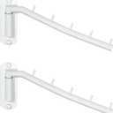 Alise Wall Mounted Drying Rack, Swivel Stainless Steel Laundry Hanger Rack, Space Saving Heavty Duty Clothes Wall Drying Racks for Laundry Closet Bendrrom Bathroom, Brushed White, Double Pack (1005 (2 Pack))