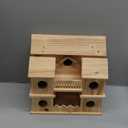 Bird House for Outside 10 Hole Bird House Room for 10 Birds Families, Large Hanging Birdhouse Nesting Box for Wren Finch Chickadee Sparrow, Decorative Garden Bird Hotel