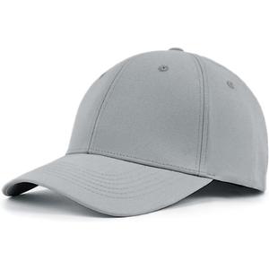 Zylioo Men's Baseball Cap with Closed Back, Non Adjustable Fitted Caps for Big Heads, Stretchy Baseball Hats (Gray, XL-2XL)