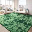 TWINNIS Large Area Rugs for Living Room Bedroom, 5x8 Feet, Super Soft Indoor Thickened Memory-Foam Carpets Easy-Cleaning, Modern Aesthetic Comfy Rug for Kids Room Home Decor, Tie-Dyed Green