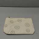 Cosmetic bag Makeup bag Preppy Cute Corduroy Toiletry bag for women travel essentials (Full beige)