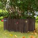 Wood Garden Edging Wood Landscape Edging Garden Fence Border Flexible Decorative Border Tree Fence for Yard Flower Bed Lawns Pathway - 9'' H x 3.96 Ft L (1 Pack)