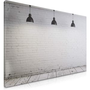 Navaris Magnetic Dry Erase Board - 16 x 24 inches Decorative White Board for Wall with Design, Includes 5 Magnets and Marker - Industrial