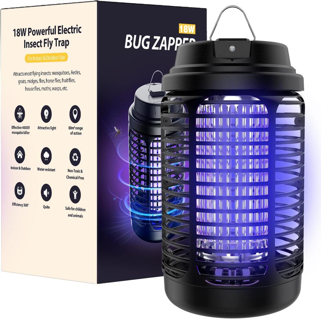 Fit Zapper Bug Zapper Outdoor, Mosquito Zapper Indoor with Dusk to Dawn Light ...