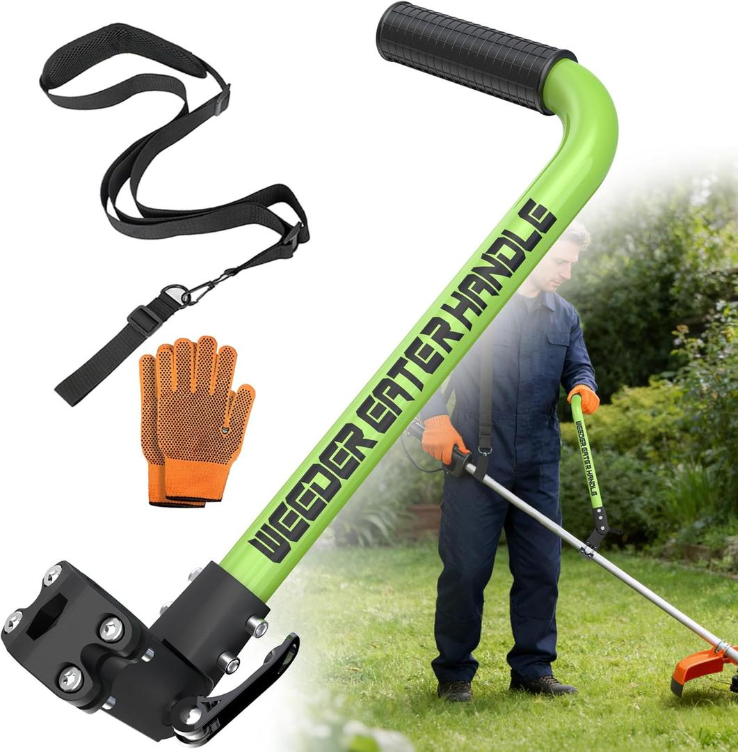 Weed Eater Handle, String Trimmers Handle with Shoulder Harness, Trimmer Grip Extension for Enhanced Back Protection, Lawn Trimmer Handle Grip for Yard Trimming