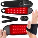 Red Light Therapy for Hand Wrist with Heat & Massage, 3000mAh Controller Infrared Light with 108 Beads Wrist Brace & Hands Wrap Pad for Knee Ankle Foot Joint