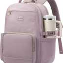 LOVEVOOK Laptop Backpack for Women with Pouch Pocket for Large Capacity Cup,17 Inch Laptop Computer Bag Travel Backpack Purse,Waterproof Work Business Backpack College Teacher Bags,Grayish Purple