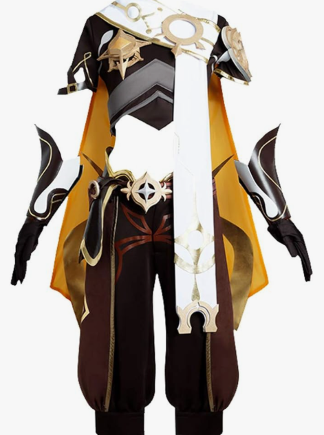 Game Genshin Impact Cosplay Costume Traveler Suits Uniform, L