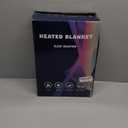 MAXEVE Heated Blanket Electric Throw 50"x60" Faux Rabbit Fur Sherpa Blankets with 6 Heating Sets & 12 Hours Auto Off, Warm Gifts for Grandma Wife, ETL Certification (White)