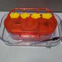 Redboat 2 Pack Window Hummingbird Feeder, Strong Suction Cup Hummingbird Feeder with 4 Feeding Ports, Easy to Clean and Refill Plastic Humming Bird Feeder,Gifts,10oz