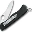Victorinox One-Hand Sentinel Pocket Knife with Lock Blade, Carry Clip and Key Ring - Black