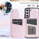 NNH Compatible with Samsung Galaxy S22 Plus Wallet Case with RFID Blocking Card Slots Folio Flip PU Leather Kickstand Double Magnetic Clasp Design Cover for Galaxy S22+(6.6 inch-Magnolia Flowers)