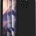 FireNova Designed for iPhone 13 Pro Max Case, Silicone [Camera Protection] Phone Case, Soft Anti-Scratch Microfiber Lining Inside, 6.7 inch, Black