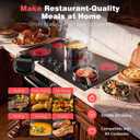 Upgraded 36 Inch Electric Cooktop 5 Burners - Powerful 9200W Built-in(34.25"x19.3") Electrical Stove,u Electric Cook Top 30 In Knob Control, 99 Minutes Timer, Safety Lock, 220-240V Hard Wired